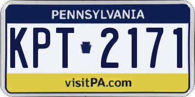 PA license plate KPT2171