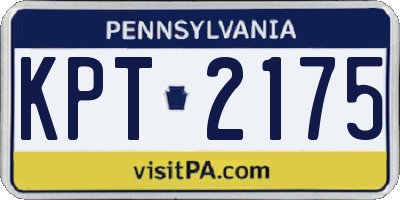 PA license plate KPT2175