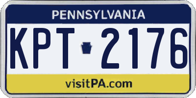 PA license plate KPT2176