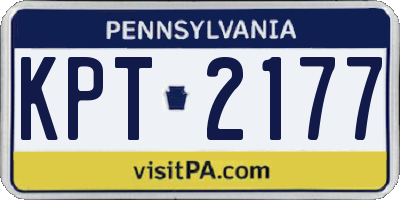 PA license plate KPT2177
