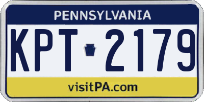 PA license plate KPT2179