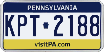 PA license plate KPT2188