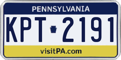 PA license plate KPT2191
