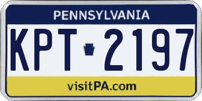 PA license plate KPT2197