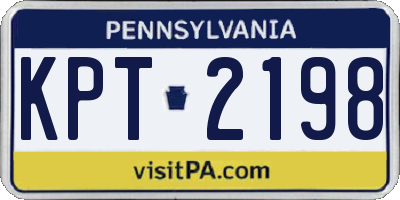PA license plate KPT2198