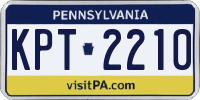 PA license plate KPT2210
