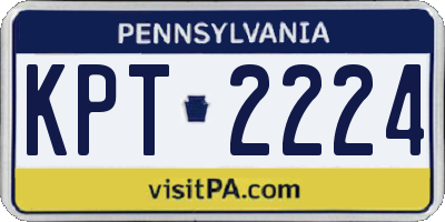 PA license plate KPT2224