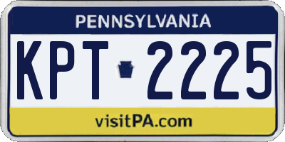 PA license plate KPT2225