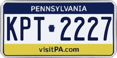 PA license plate KPT2227