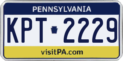 PA license plate KPT2229