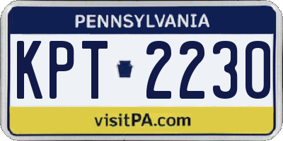 PA license plate KPT2230