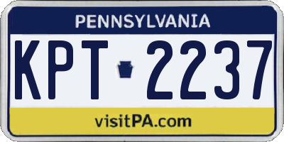 PA license plate KPT2237