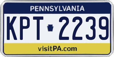 PA license plate KPT2239