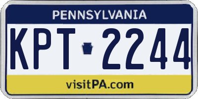 PA license plate KPT2244