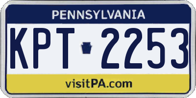 PA license plate KPT2253