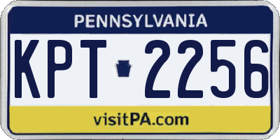 PA license plate KPT2256