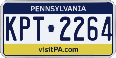 PA license plate KPT2264