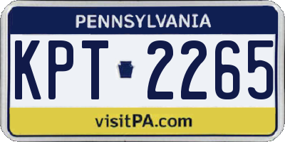 PA license plate KPT2265