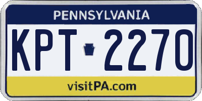 PA license plate KPT2270