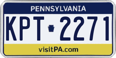 PA license plate KPT2271