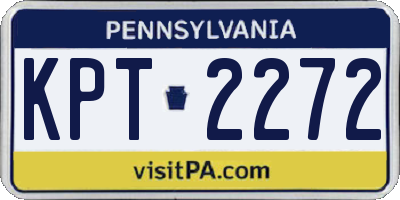 PA license plate KPT2272