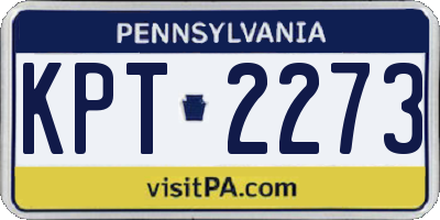 PA license plate KPT2273