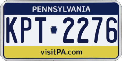 PA license plate KPT2276