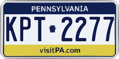 PA license plate KPT2277