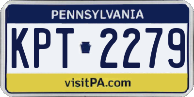 PA license plate KPT2279