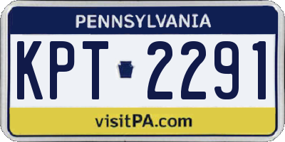 PA license plate KPT2291