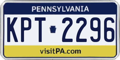 PA license plate KPT2296