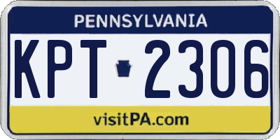 PA license plate KPT2306