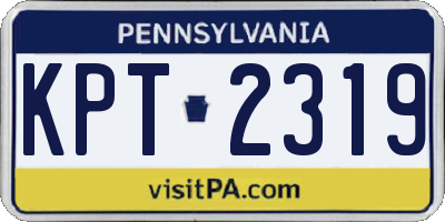PA license plate KPT2319