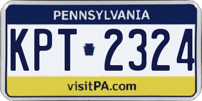 PA license plate KPT2324