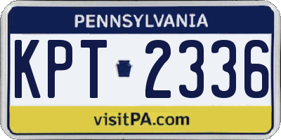 PA license plate KPT2336