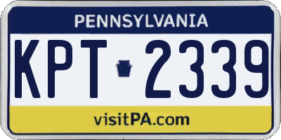 PA license plate KPT2339