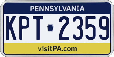 PA license plate KPT2359