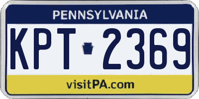 PA license plate KPT2369