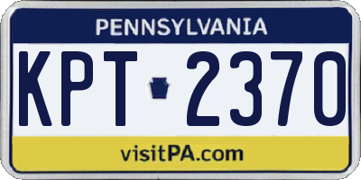 PA license plate KPT2370