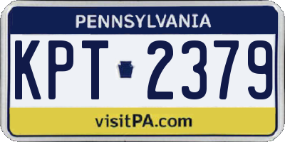 PA license plate KPT2379