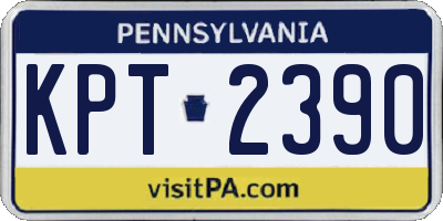 PA license plate KPT2390