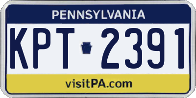 PA license plate KPT2391