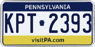 PA license plate KPT2393