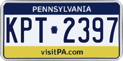 PA license plate KPT2397