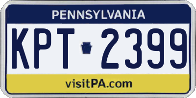 PA license plate KPT2399