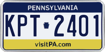 PA license plate KPT2401