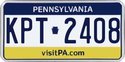 PA license plate KPT2408