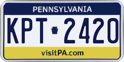 PA license plate KPT2420