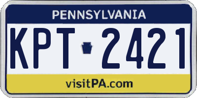PA license plate KPT2421