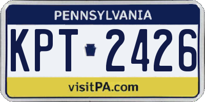 PA license plate KPT2426